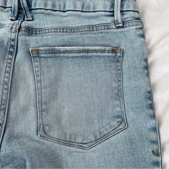 Good American Size 12/31 Classic Faded Natural Frayed Hem jeans ankle - Picture 7 of 9